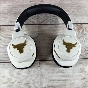 Under Armour Project Rock Over The Ear Training Headphones Only White